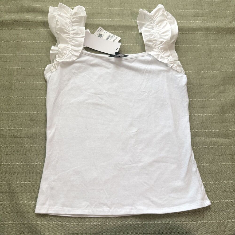 NWT French Connection Womens White Tank Top Size M